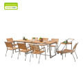 Moderne Abschnitts-Teakholz-Terrasse-Möbel-Terrassen-Dining-Set